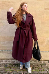 Vintage Waisted Lapel Wool Overcoat