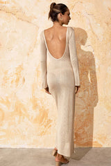 Long Sleeve Sexy Maxi Sweater Dress