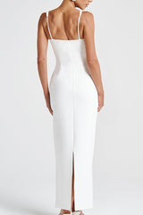 Elegant Pearl Strap Party Dress