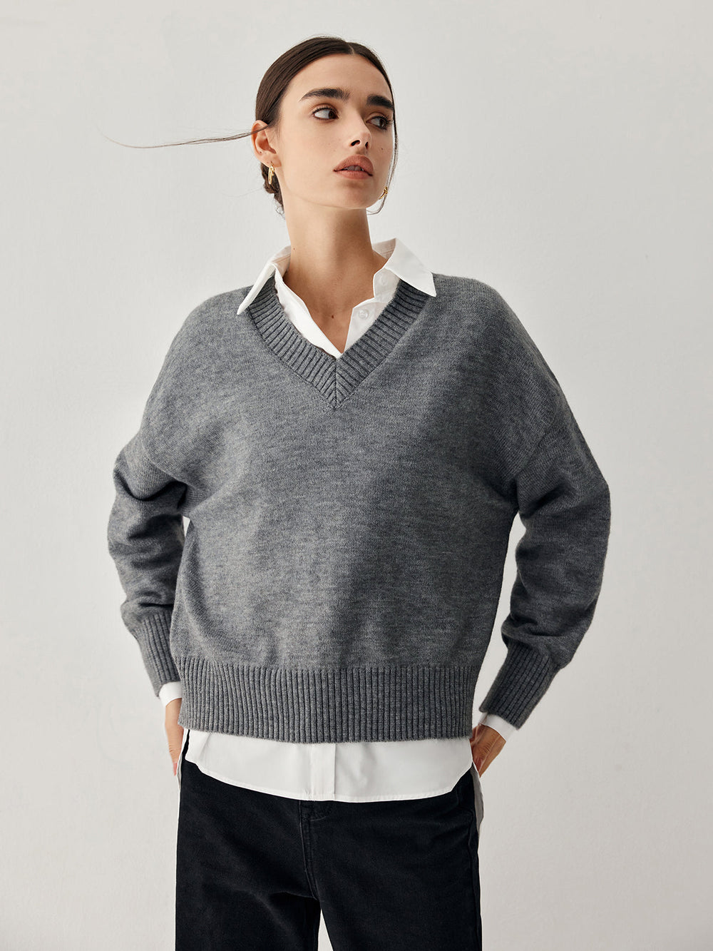 Charcoal Charming Sweater Sweaters