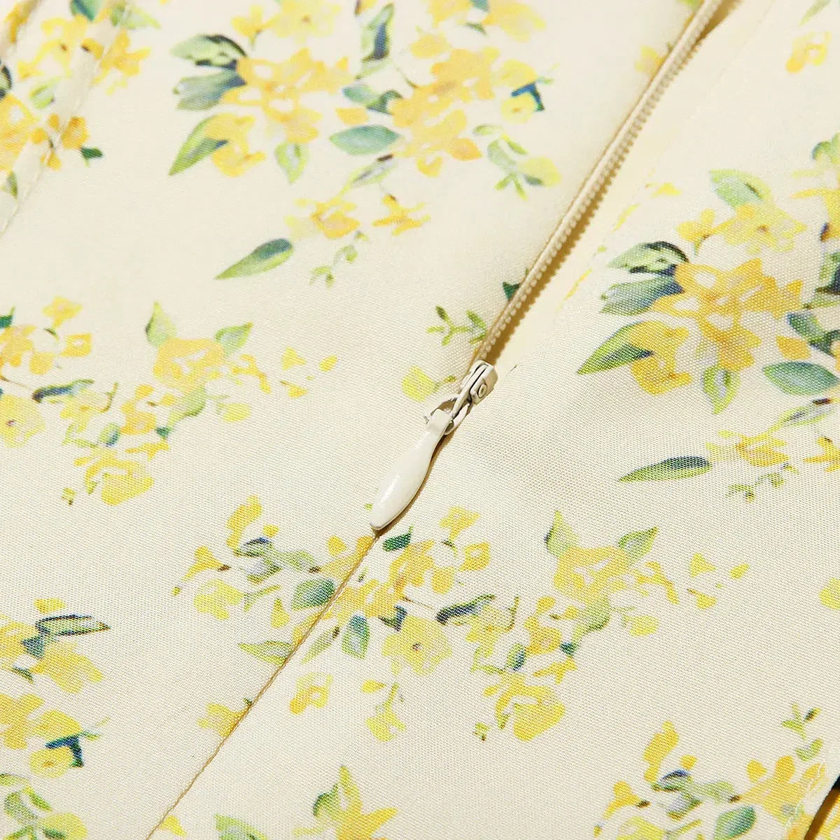 Cottagecore Floral Plunge Neck Mini Dress