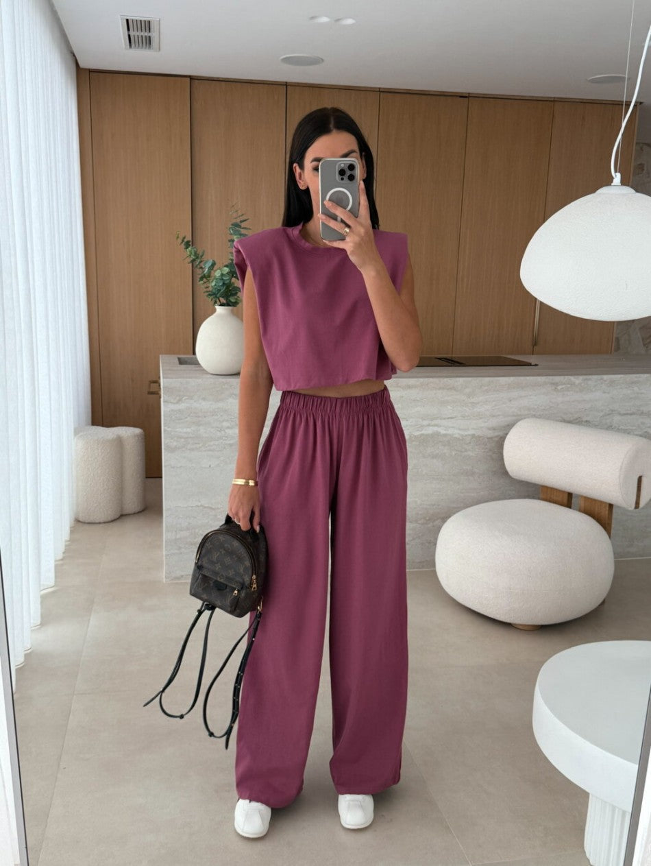 June Co-ord Set - Rose Red