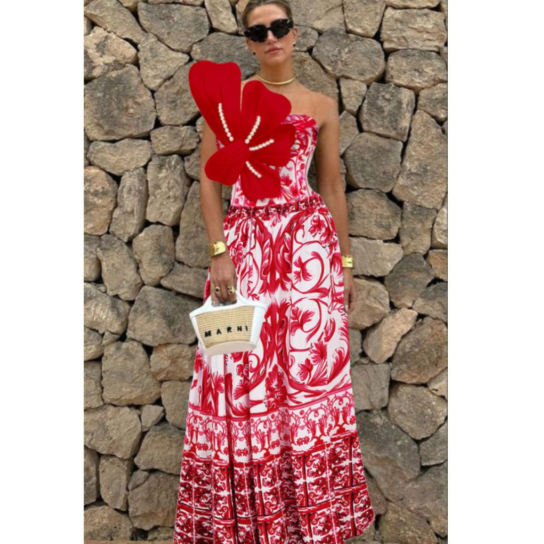 Pearl Swimsuit 2.0 - Red Printed