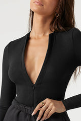 Bodysuit Style Knit Top