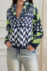 Oversized Soft Yarn Cardigan Green / L