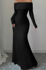 Off Shoulder Ruched Bodycon Formal Dress