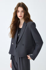 Casual Loose Fit Blazer S / Grey