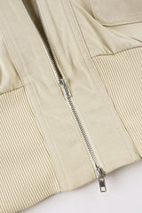 Utility Belted Stand Collar Jacket