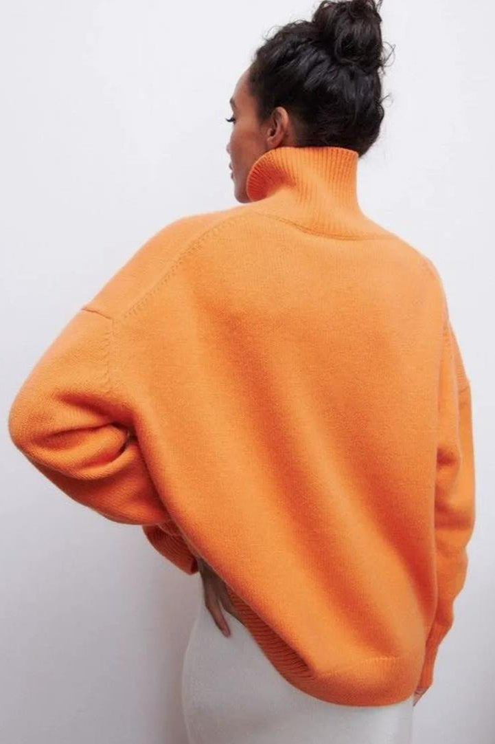 Loose Fit High Neck Sweater