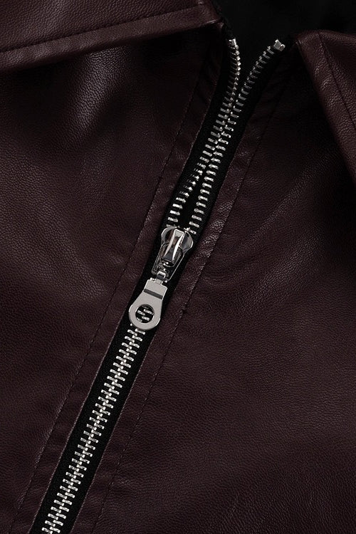 Fashion PU Leather Biker Jacket