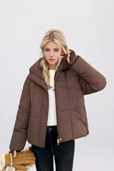 Short Puffer Down Coat Brown / M coats