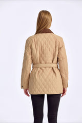 Tailored Lapel Commuter Puffer Jacket