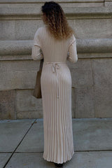 Slim Fit Crew Neck Sweater Dress