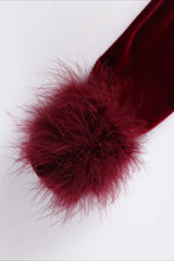 Long Sleeve V Neck Mini Dress