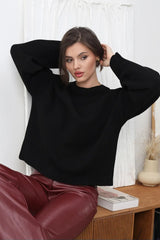 Round Neck Relaxed Knit Sweater