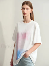 Abstract Print Loose Fit T Shirt