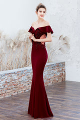 Elegant Off Shoulder Bodycon Formal Dress