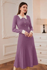 Vintage Knit A-Line Sweater Dress