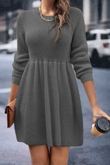 Loose Fit Knit Sweater Dress
