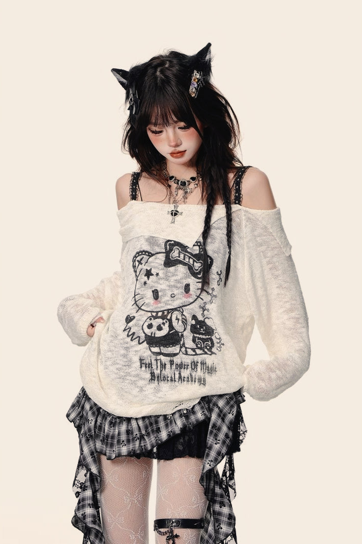 Halloween Plaid PU Mini Skirt