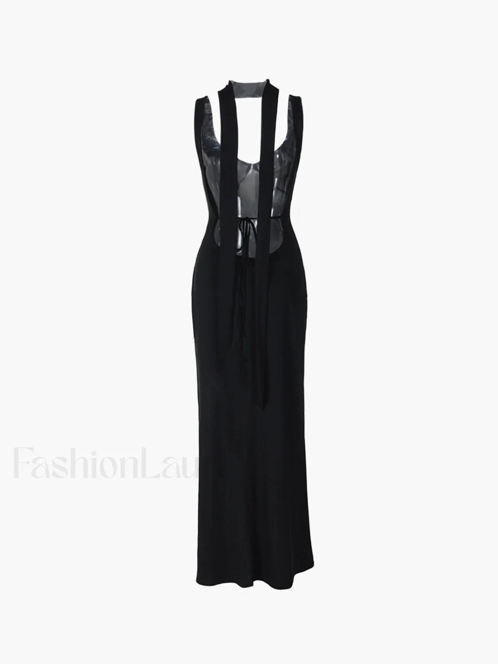 Asymmetrical Hem Backless Trendy Split Maxi Dress Dresses