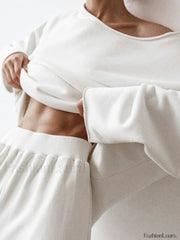 Asymmetrical Off Shoulder Solid Sweatshirt Sweatshirts