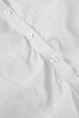 Slim Fit Short Sleeve Textured Blouse