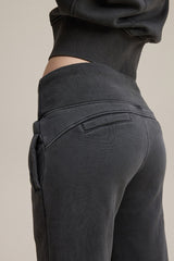 Fleece Lined Bodycon Flared Knit Pants