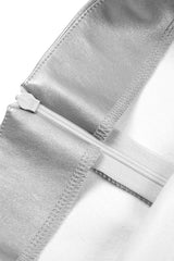 High Waist Metallic PU Slit Pencil Skirt