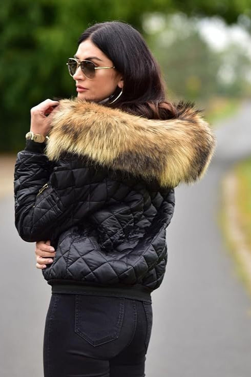 Cropped Casual Hooded Puffer Jacket