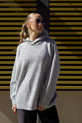 Hooded Oversized Knit Sweater
