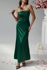 Solid Bustier Bodycon Gown Formal Dress
