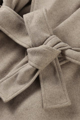 Wrap Notch Collar Cape Wool Blend Overcoat