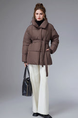 Warm Casual Cropped Cotton Puffer Jacket