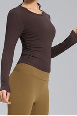 Stretch Round Neck Knit Top