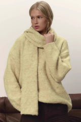 Soft Wool Loose V-Neck Solid Sweater