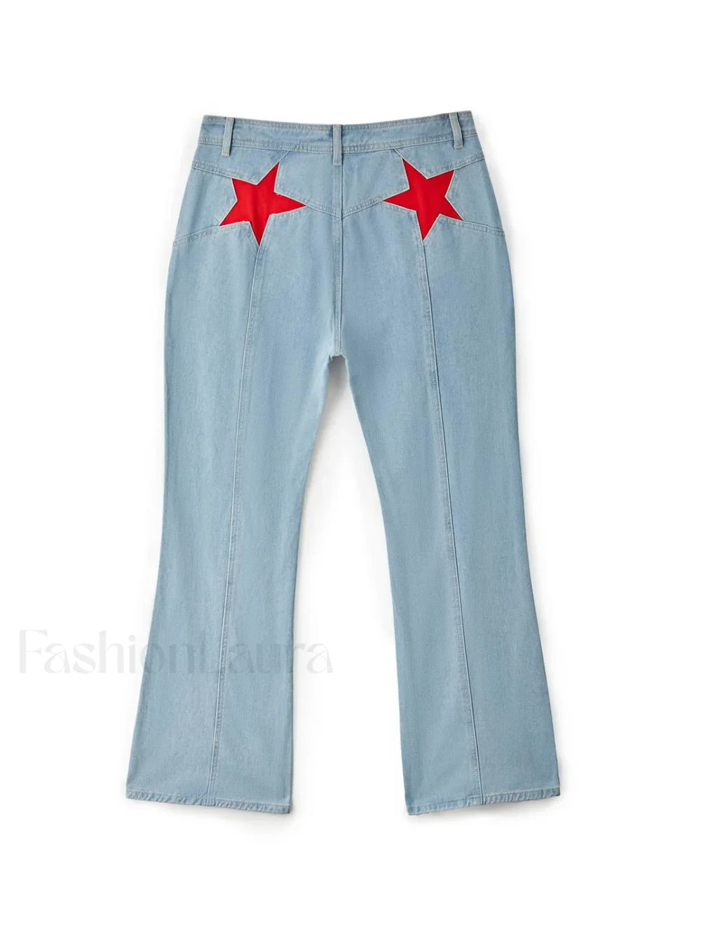 Back Star Patchwork Flare Jeans Flare Jeans