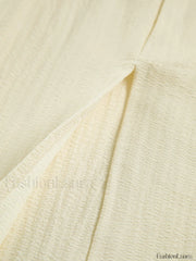 Backless Criss Cross Trendy Split Midi Dress Dresses