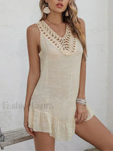 Backless Hollow Out Boho Dress