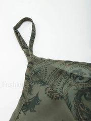 Backless Printed Slip Mini Dress Mini Dresses