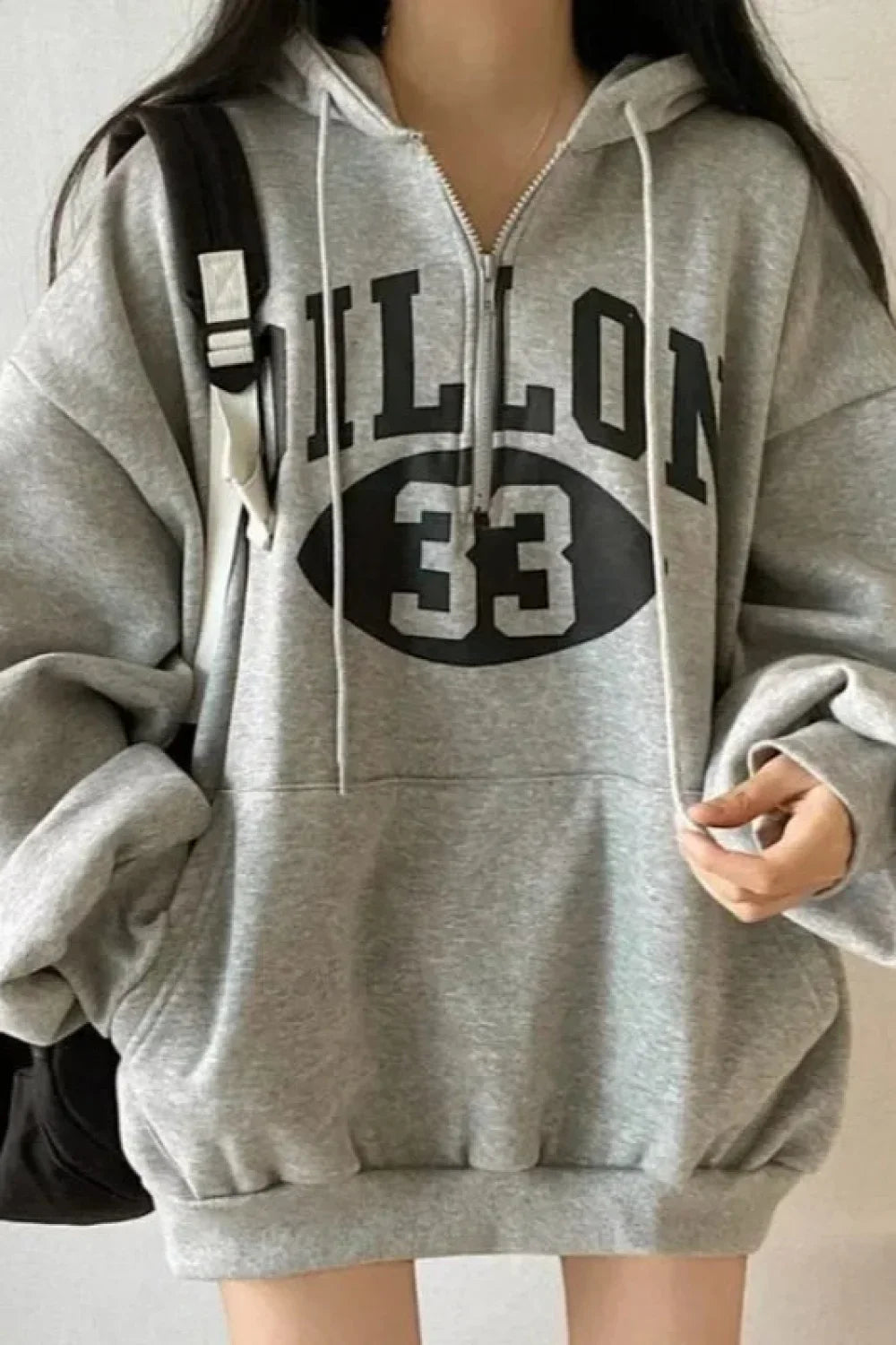 Baggy Korean Full Zip Up Hoodie