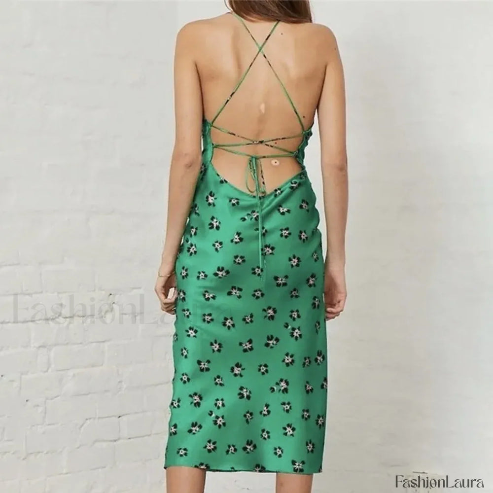 Bandage Off Shoulder Floral Dress