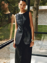 Basic Linen Graceful Blends Solid Vest Black / XS Vests