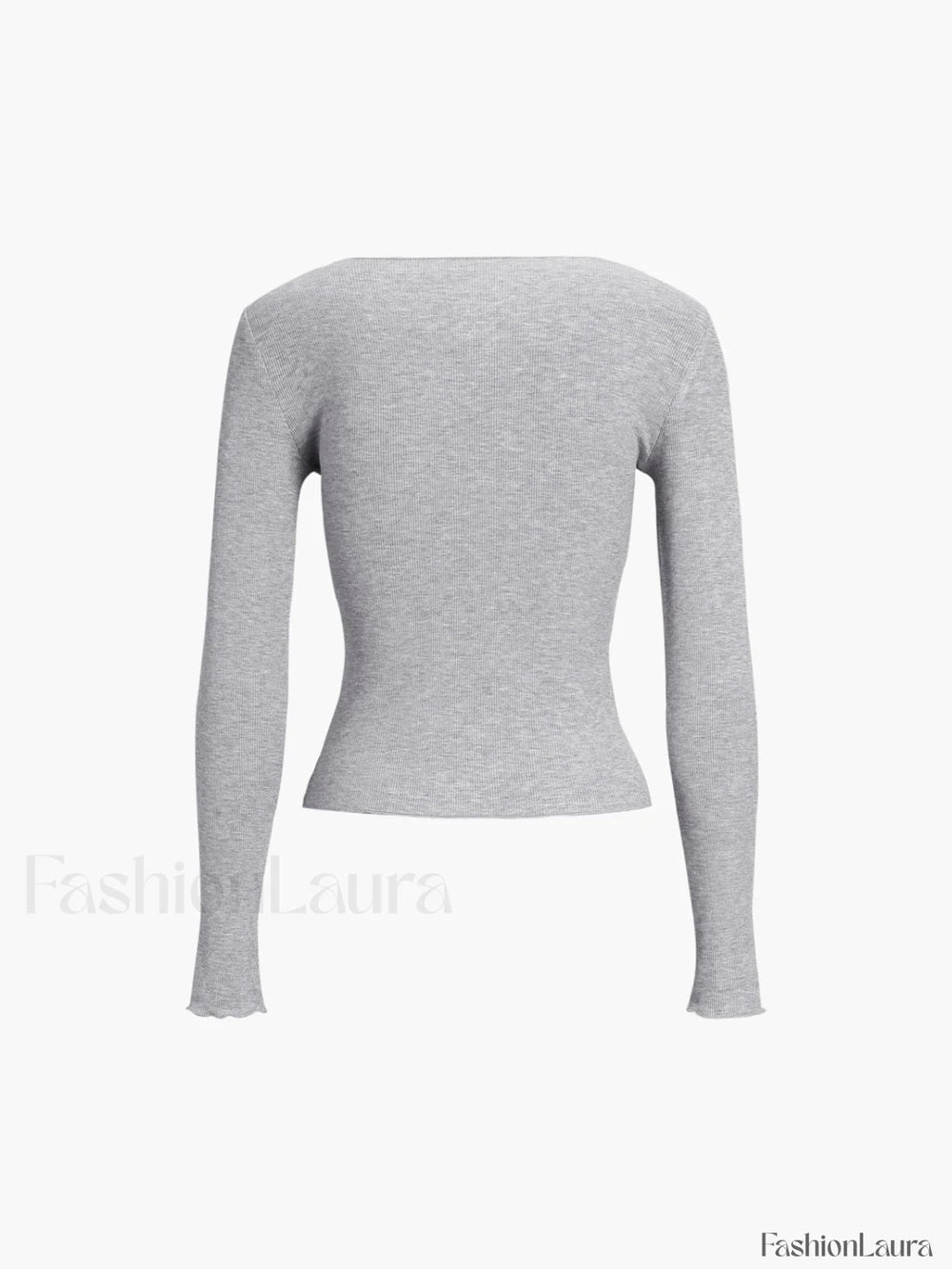 Basic Piping Graceful Long Sleeve Top T Shirts