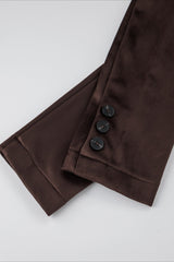 Brown Retro Belted Long Line Overcoat