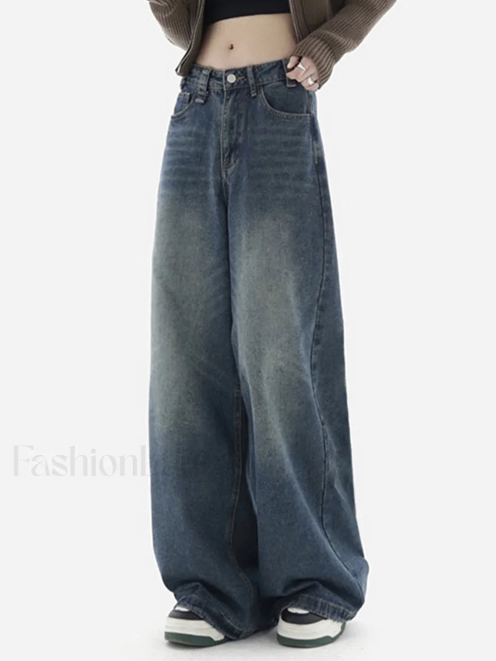 Blue Wash Baggy Boyfriend Jeans Boyfriend Jeans