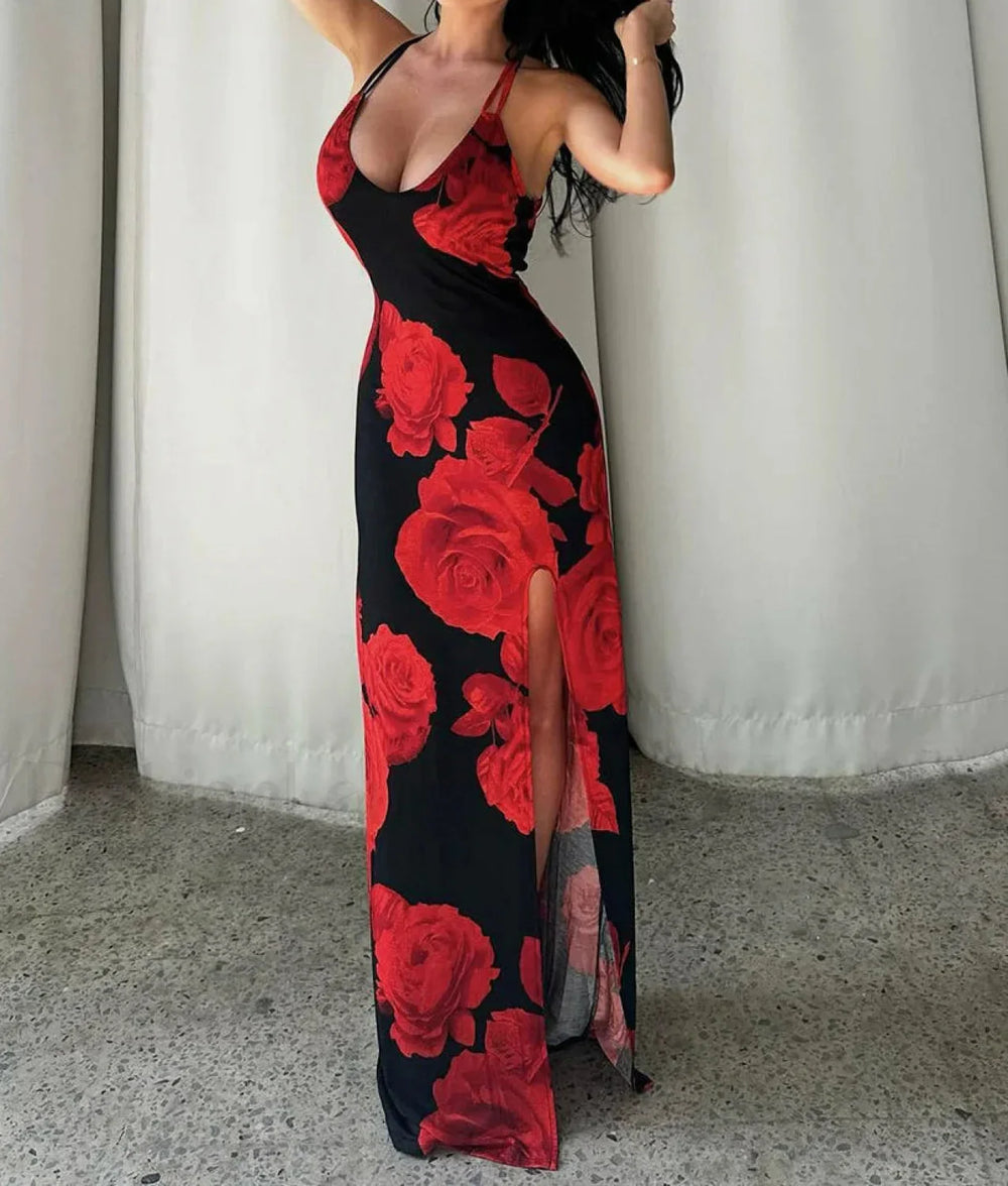 Body Shaping Sleeveless Floral Dress