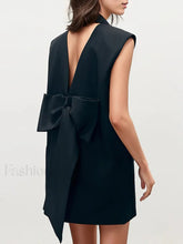 Bowknot Double Breasted Graceful Sleeveless Vest Black / XS Vests