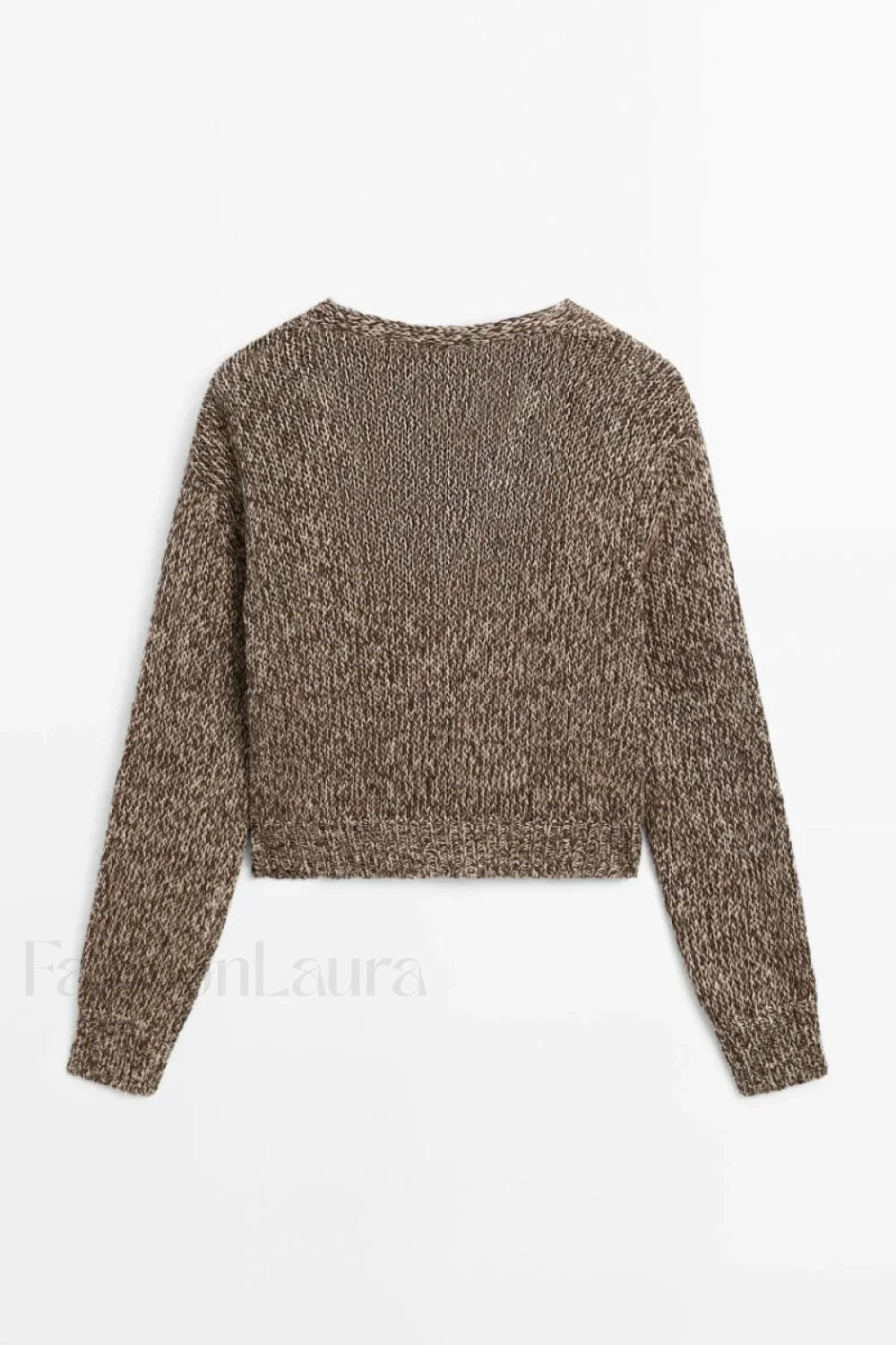 Brown Diamond Knit Cardigan