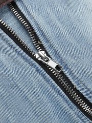 Buckle Belt Strapless Denim Mini Dress Mini Dresses